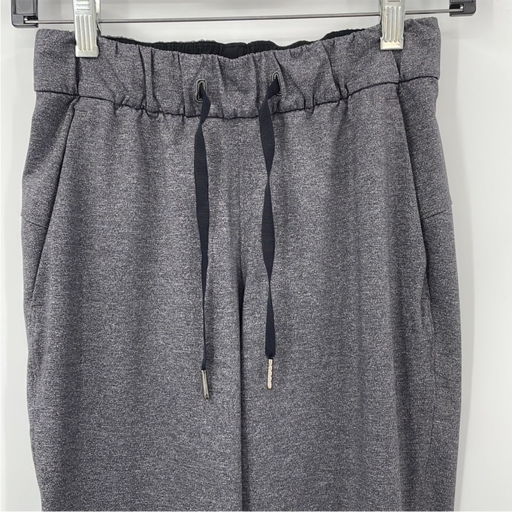 Lululemon Athletica On The Fly 7/8 Luxstreme Everday Pants Heathered Gray- Sz 4 - Picture 8 of 16